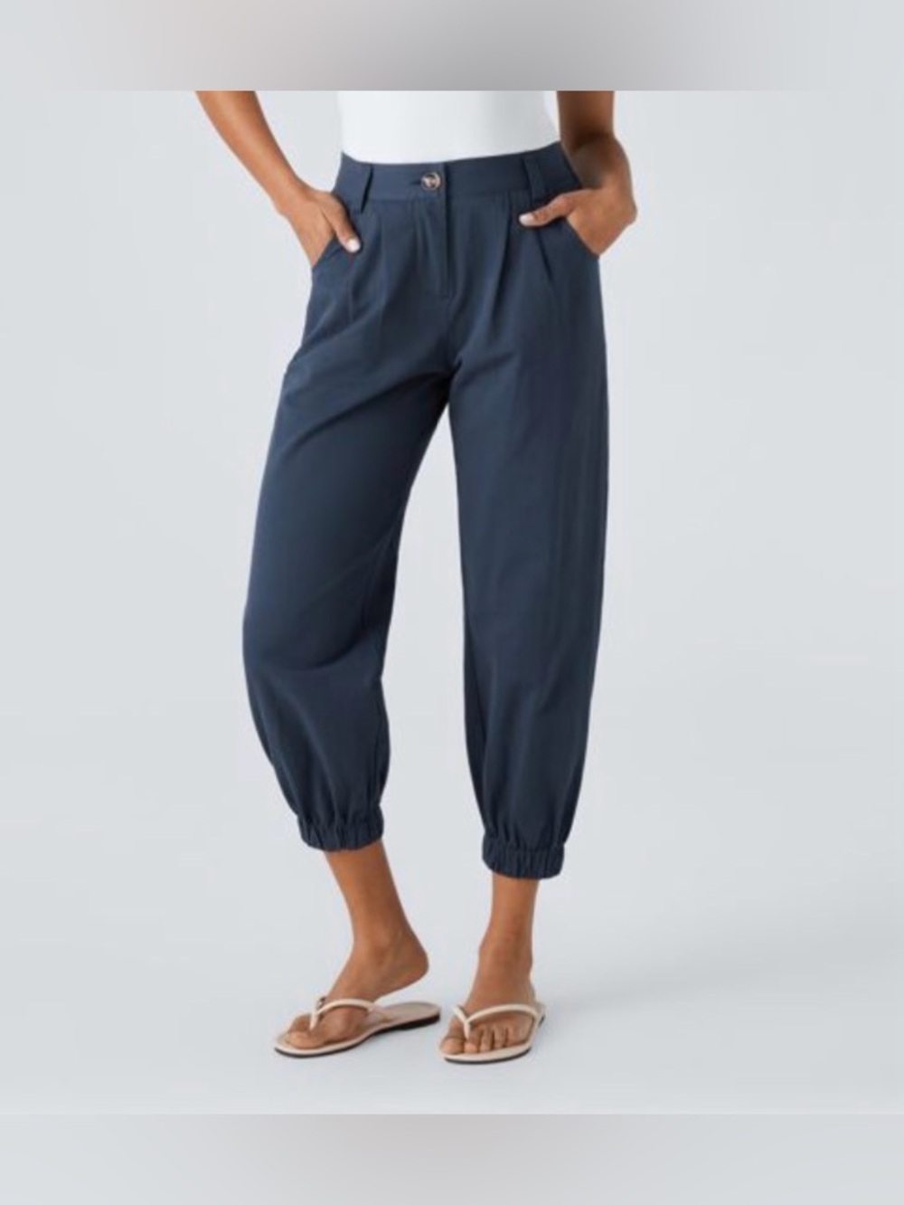 Halara Mid Rise Casual Joggers w/ pockets (navy)